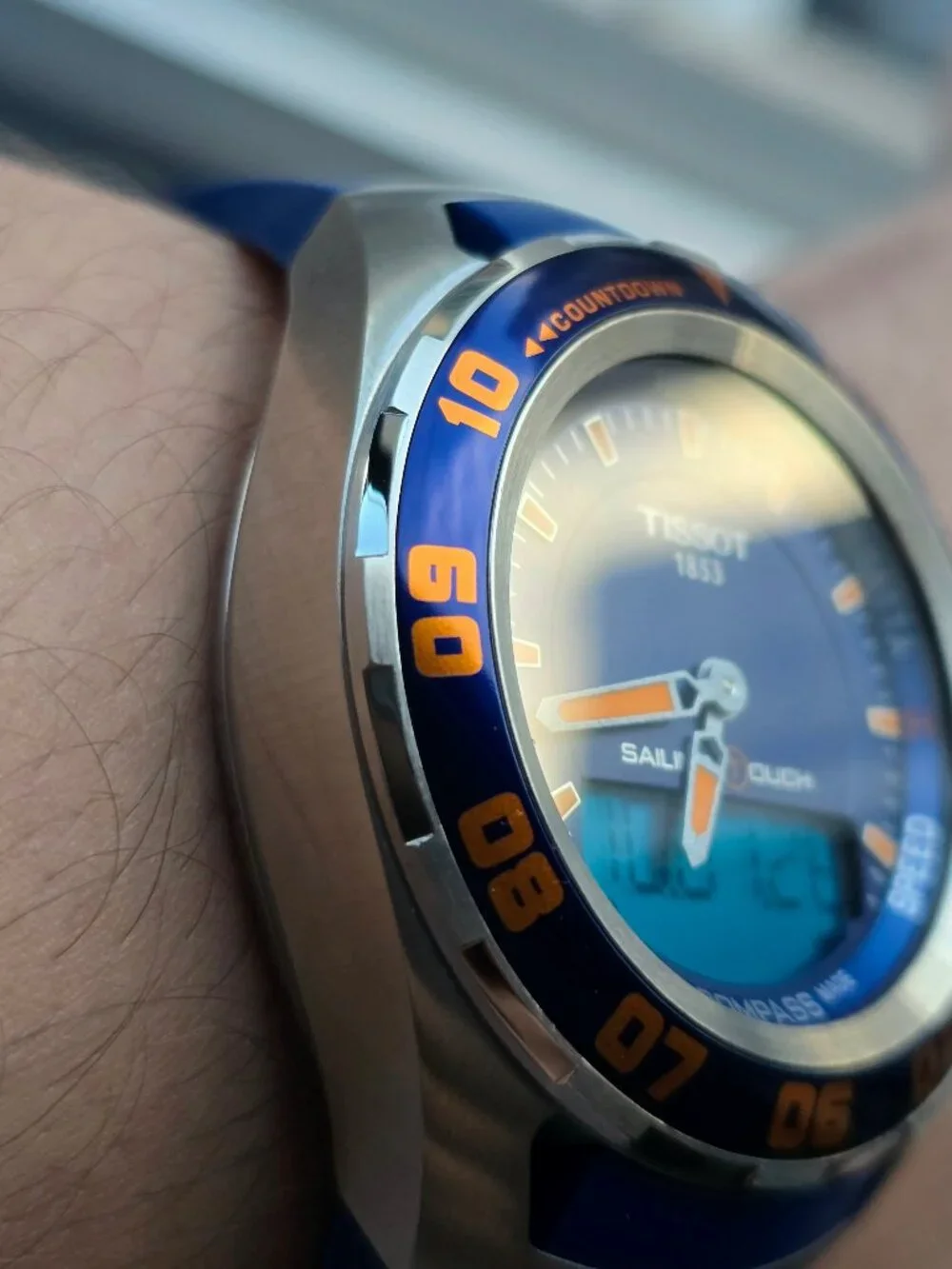 Tissot Sailing Touch, $1195 MSRP, 45 mm, Caribbean, Men's Watch, T0564202704101